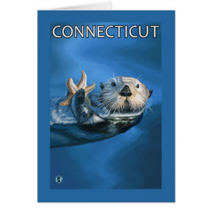 ConnecticutSea Otter Scene Hälsningskort
