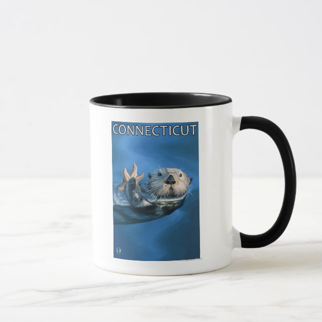 ConnecticutSea Otter Scene Mugg (Höger)