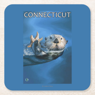 ConnecticutSea utterplats Underlägg Papper Kvadrat