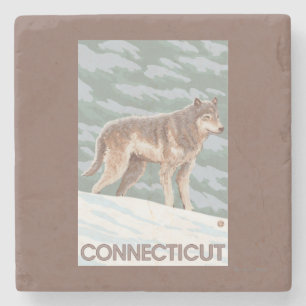 ConnecticutWolf plats Underlägg Sten