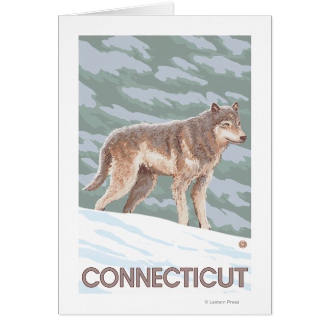 ConnecticutWolf Scene Hälsningskort (Framsidan)