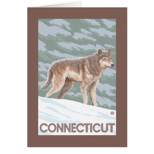 ConnecticutWolf Scene Hälsningskort (Framsidan)