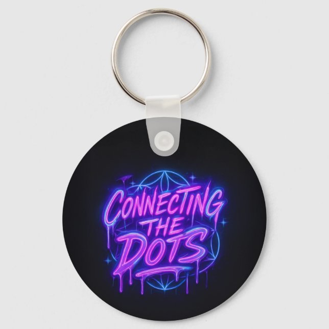 Connecting the Dots Neon Keychain  Nyckelring (Framsida)