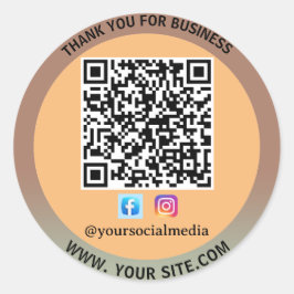ConnectNow: Business QR-kodmärke Runt Klistermärke