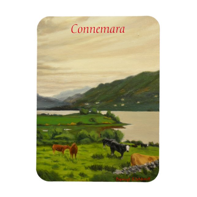 Connemara Ireland Scenia Cattle Farm with Horse Magnet (Vertikal)