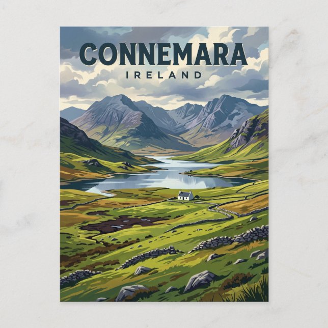 Connemara Irland Vykort (Framsida)