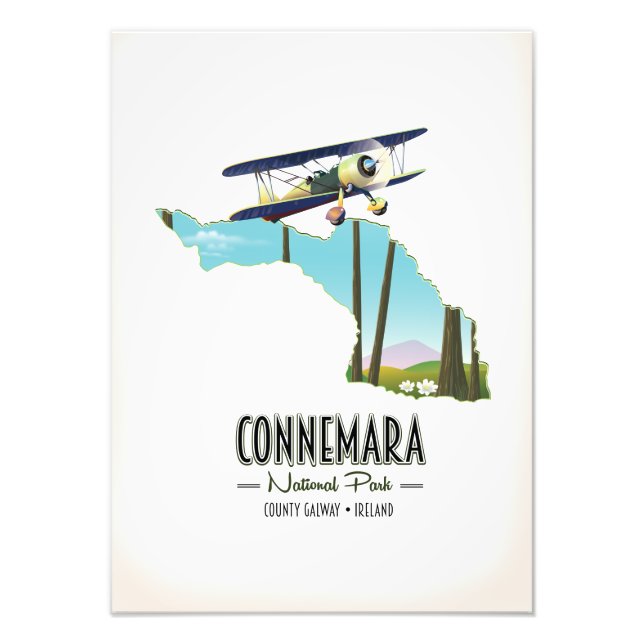 Connemara National Park Galway Ireland karta Fototryck (Framsidan)
