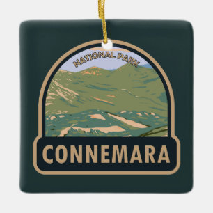 Connemara National Park Ireland Twelve Bens Travel Julgransprydnad Keramik