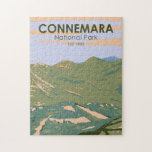 Connemara National Park Ireland Twelve Bens Travel Pussel<br><div class="desc">Konnemaravektorkonst. Parken har berg,  mossar,  hedar,  gräsmarker och skogar.</div>