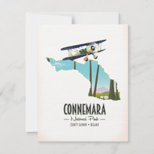 Connemara nationalpark County Galway Irland karta
