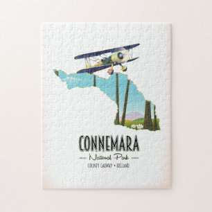 Connemara Nationalpark County Galway Irland karta Pussel
