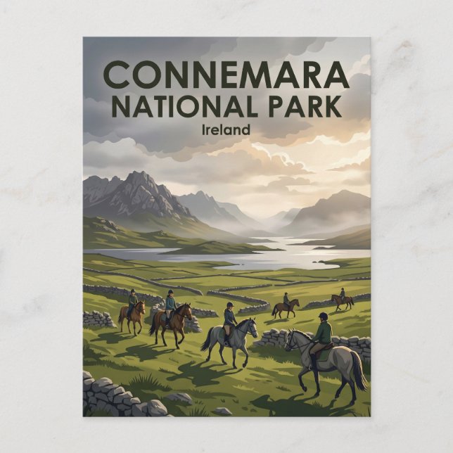 Connemara nationalpark Irland Vykort (Framsida)