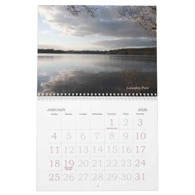 Connemara sjöar kalender (Jan 2026)