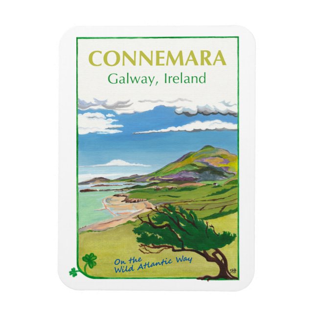 Connemara Travel Poster Fridge Magnet (Vertikal)