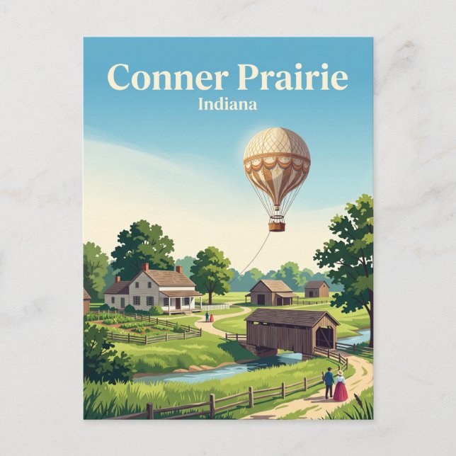 Conner Prairie Indiana Vykort (Framsida)