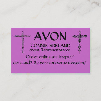 CONNIE BRELAND DIN AVON TEKNIKER VISITKORT