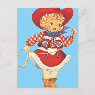 Connie Cowgirl Vykort