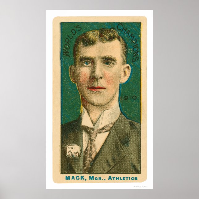 Connie Mack Manager Baseball 1910 Poster (Framsidan)