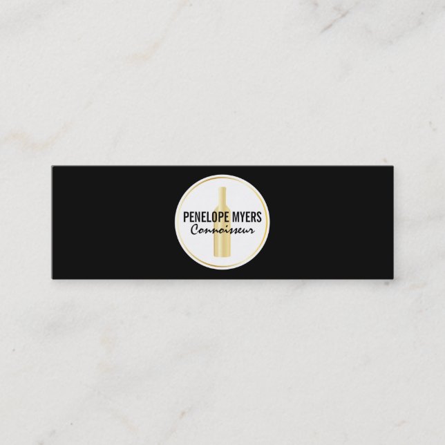 Connoisseur | GULD FLASKA Mini Visitkort (Framsida)