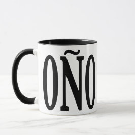 Coño Porcelain Mugg - 11oz Black Rim Mangu It