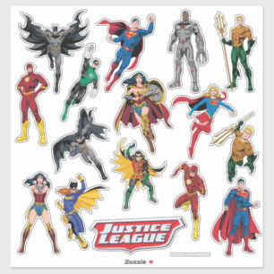 Conour Sticker-uppsättning för Justice League Klistermärken
