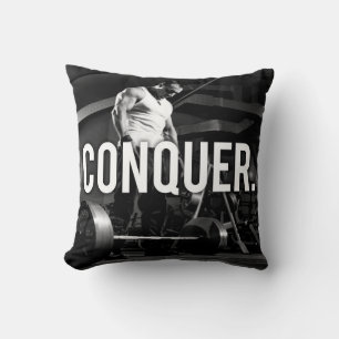 CONQUER - "Body byggnad" Workout Motivational Kudde