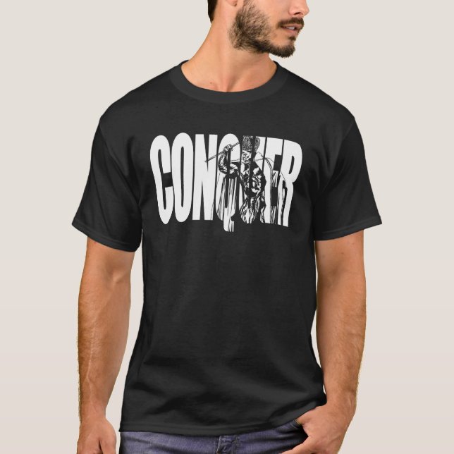 Conquer Ronnie Coleman Olympia Bodybuilding G T Shirt (Framsida)
