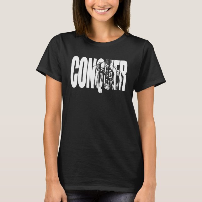 Conquer Ronnie Coleman Olympia Bodybuilding G T Shirt (Framsida)