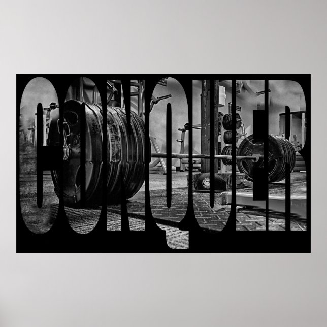 CONQUER - Workout Motivational Poster (Framsidan)
