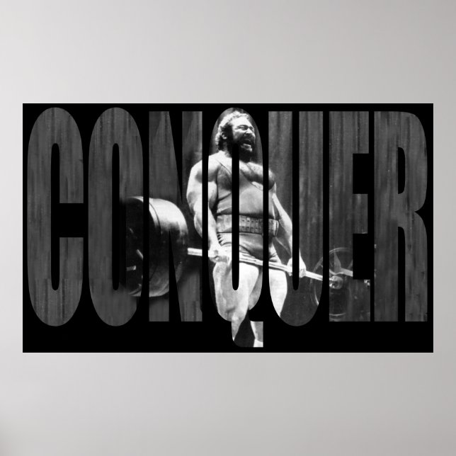CONQUER - Workout Motivational Poster (Framsidan)