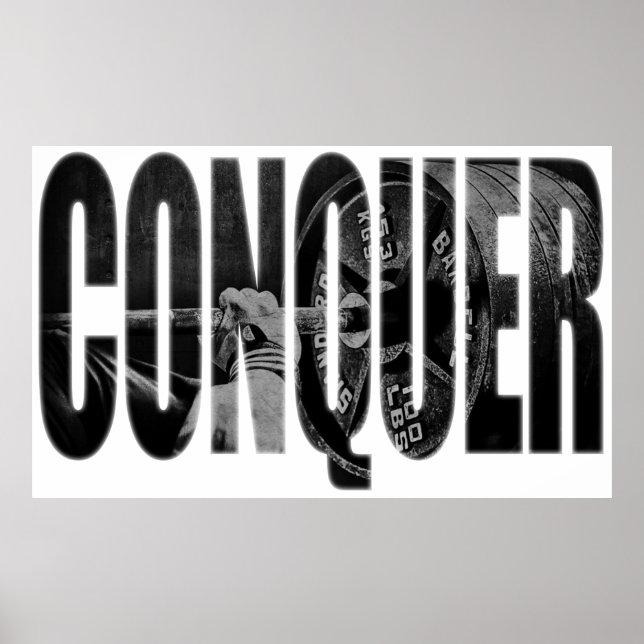 CONQUER - Workout Motivational Poster (Framsidan)