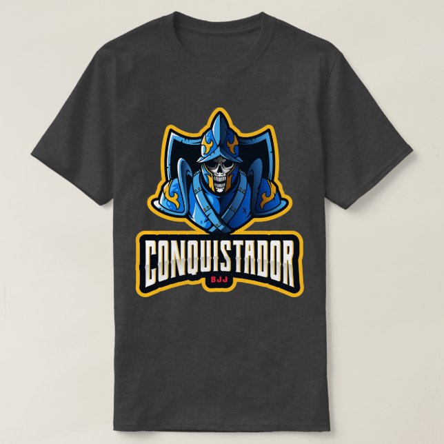 Conquistador BJJ Brazilian Jiu Jitsu T Shirt (Design framsida)