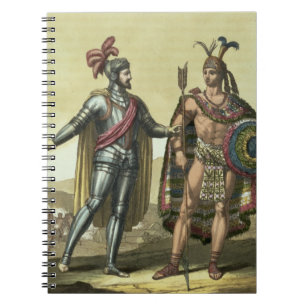 Conquistador med en indianchef (färg anteckningsbok