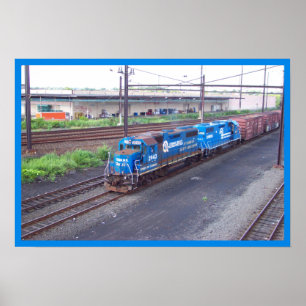 Conracs anda - GP38 - PRR #2943 in Blue Paint Poster