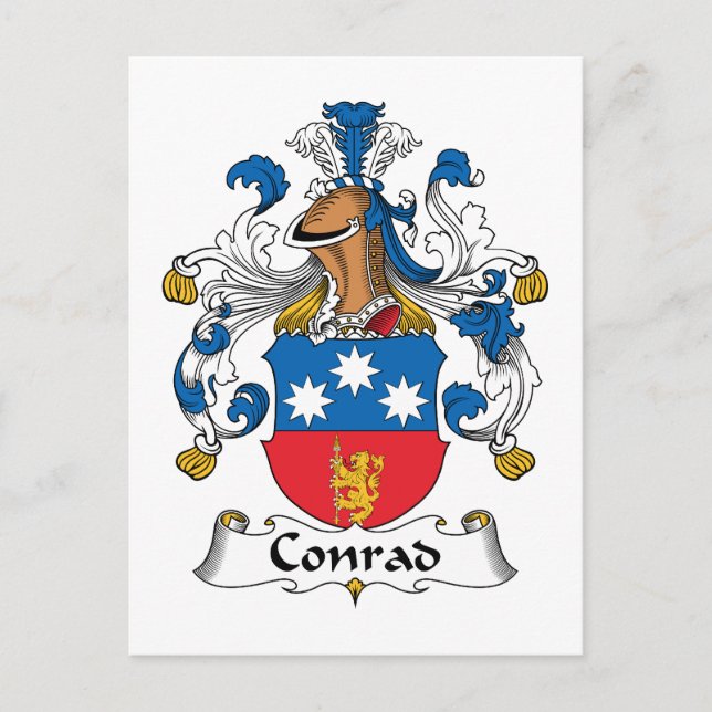 Conrad Family Crest Vykort (Framsida)