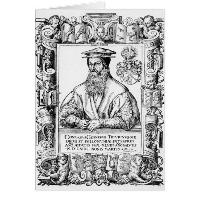 Conrad Gesner Hälsningskort (Framsidan)