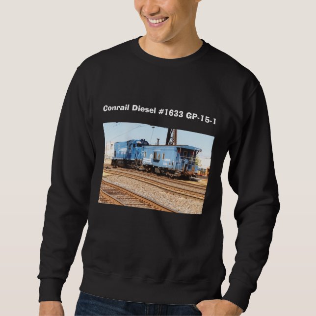 Conrail diesel #1633 GP-15-1 Lång Ärmad Tröja (Framsida)