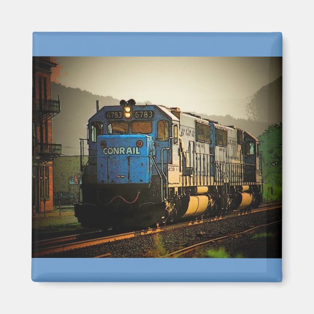 Conrail Locomotive Magnet - Anpassad (Framsidan)