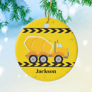 Conreta Cement Mixer Anpassningsbar Boys Lastbil j Julgransprydnad Keramik