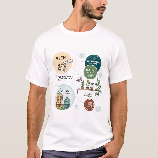 Conreta Jungle Kung - STEM Humor för Niche Exper T Shirt (Framsida)