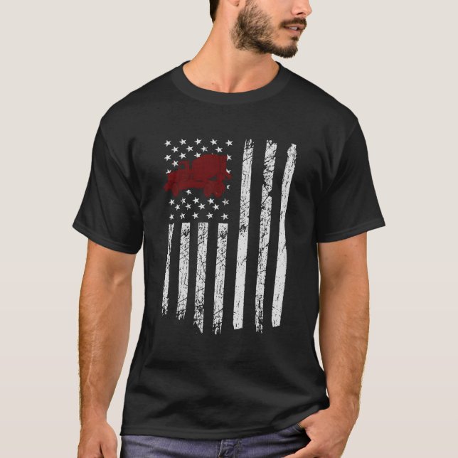 Conreta Mixer American Flagga Patriotic Cet Lastbi T Shirt (Framsida)