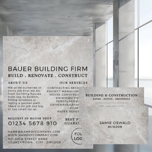 Conreta Yta, Byggnad Firm, byggherrar, Advert Flygblad (Skapare uppladdad)