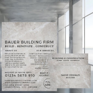 Conreta Yta, Byggnad Firm, byggherrar, Advert Reklamblad