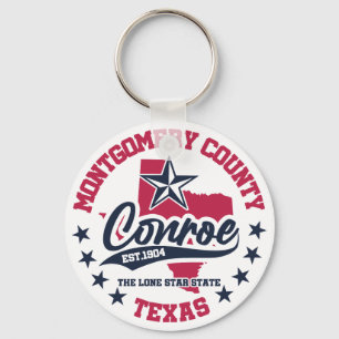 Conroe,Texas Nyckelring