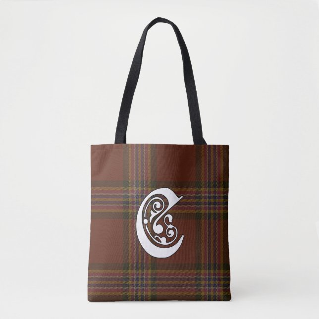 Conroy Klan Tartan Monogram Tygkasse (Framsida)
