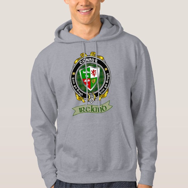 Conroy/O'Conry Irish Shield Personlig Hoodie (Framsida)
