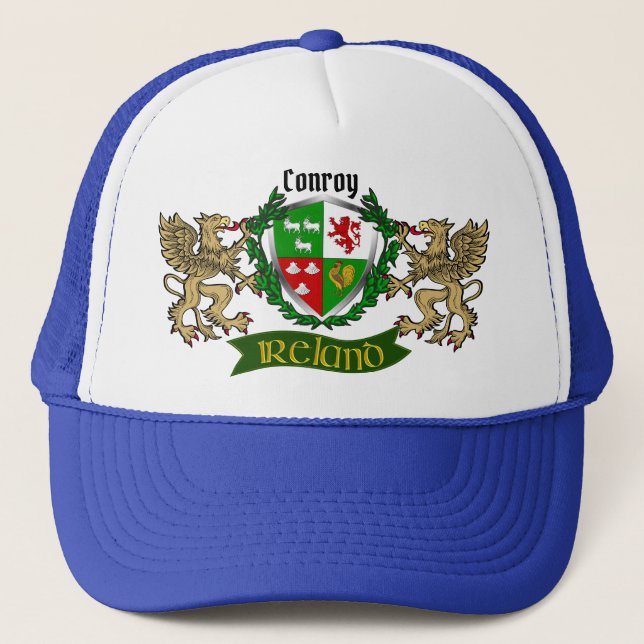 Conroy/O'Conry Irish Shield w/Griffins Keps (Framsida)