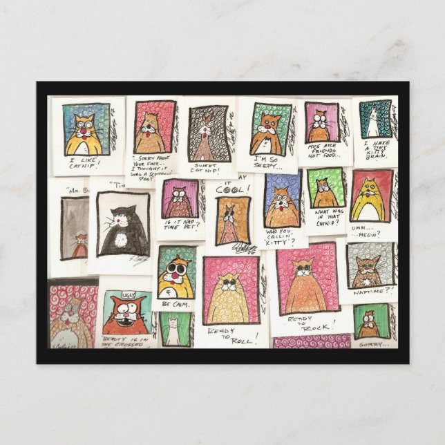 Conroys katttecknader vykort (Framsida)