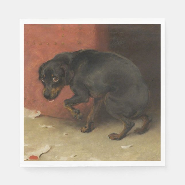 Conscience gör oss alla till åtlöje (Ledsen Hund) Pappersservett (Framsidan)