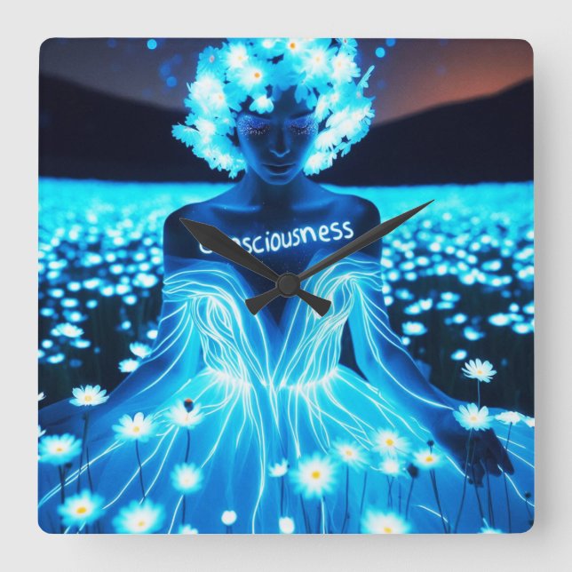 Consciousness / Conciencia Fyrkantig Klocka (Framsida)